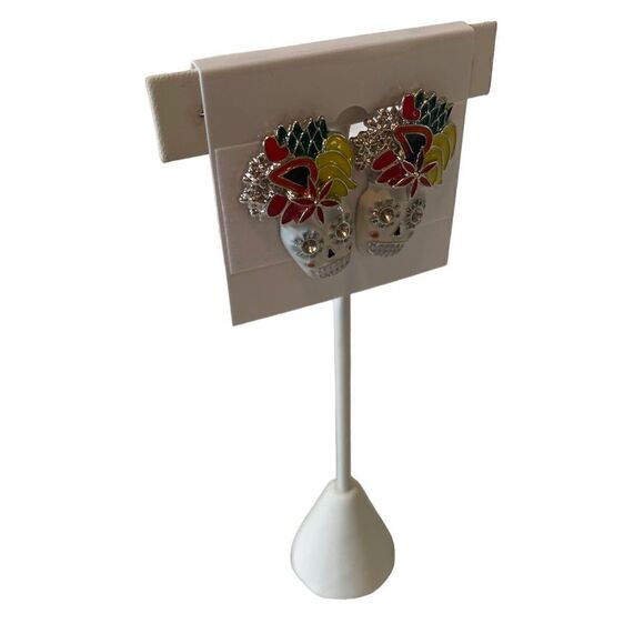 Sugar Skull Post Earrings. So fun! - Picture 3 of 6